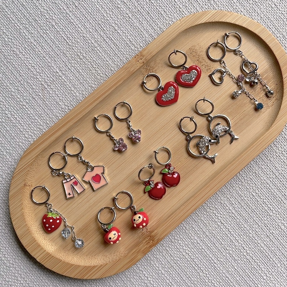 Cute assorted clip-on earrings set fashion jewelry